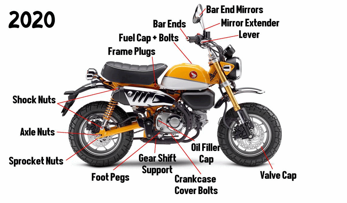 Honda Monkey Motorcycle Accessories & Parts MC Motoparts
