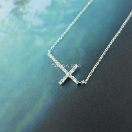 horizontal cross necklace tiffany