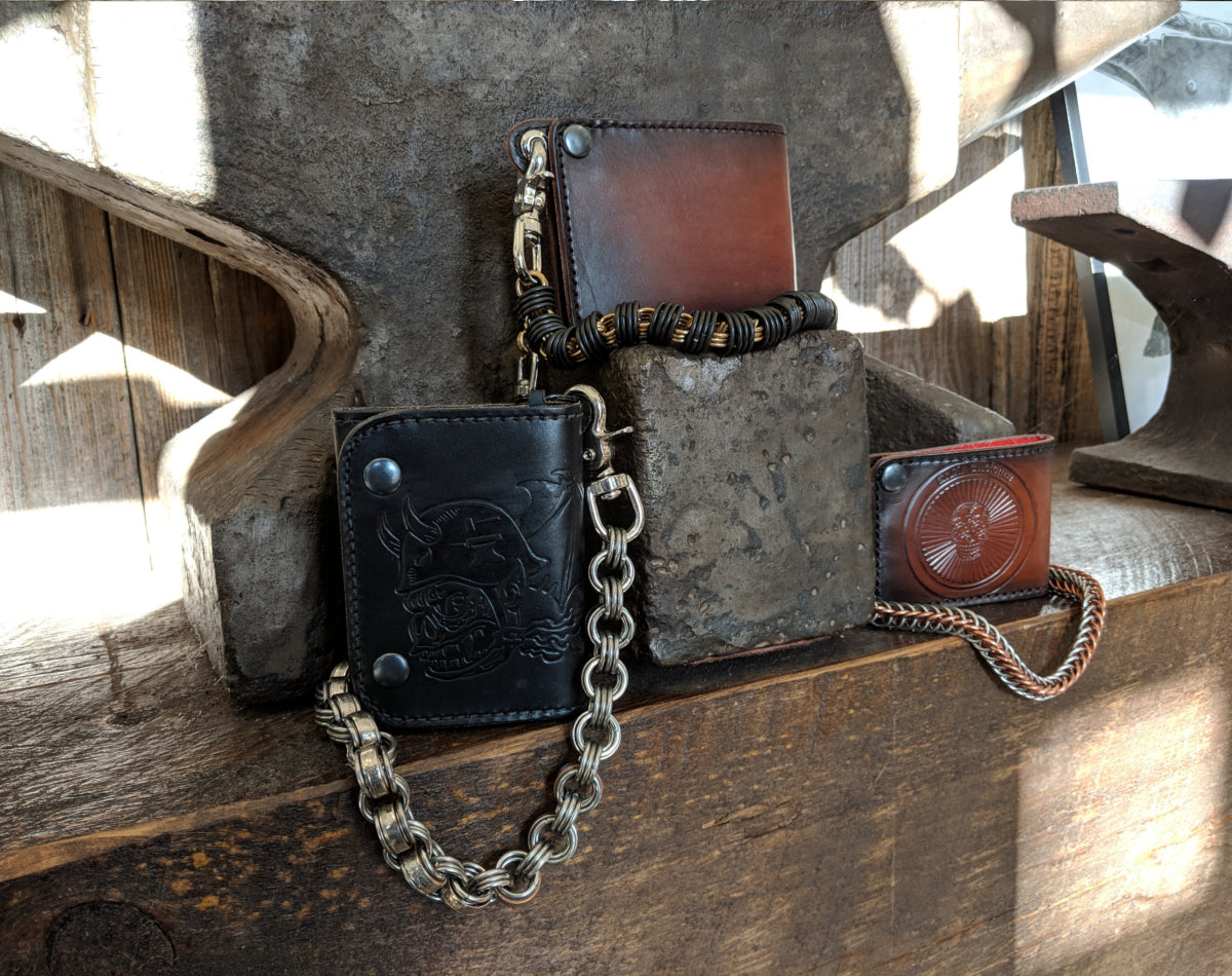 Anvil Customs Premium Leather Wallets, Wallet Chains and Leather Belts