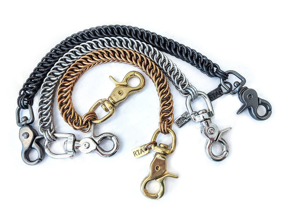 Anvil Customs Chainmaille Wallet Chain Clasp - Black Brass