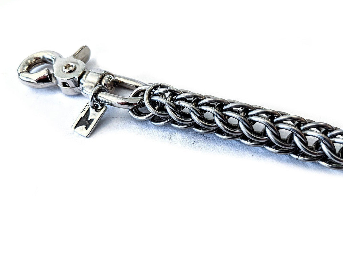 Braided Leather Wallet Chain - Anvil Customs