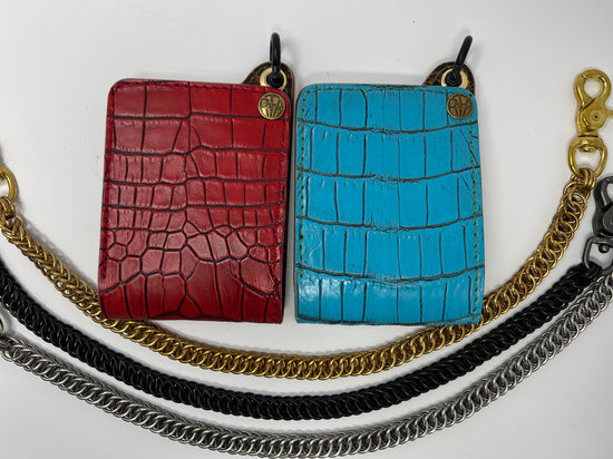 Trunk Chain Wallet Python Leather - Wallets and Small Leather