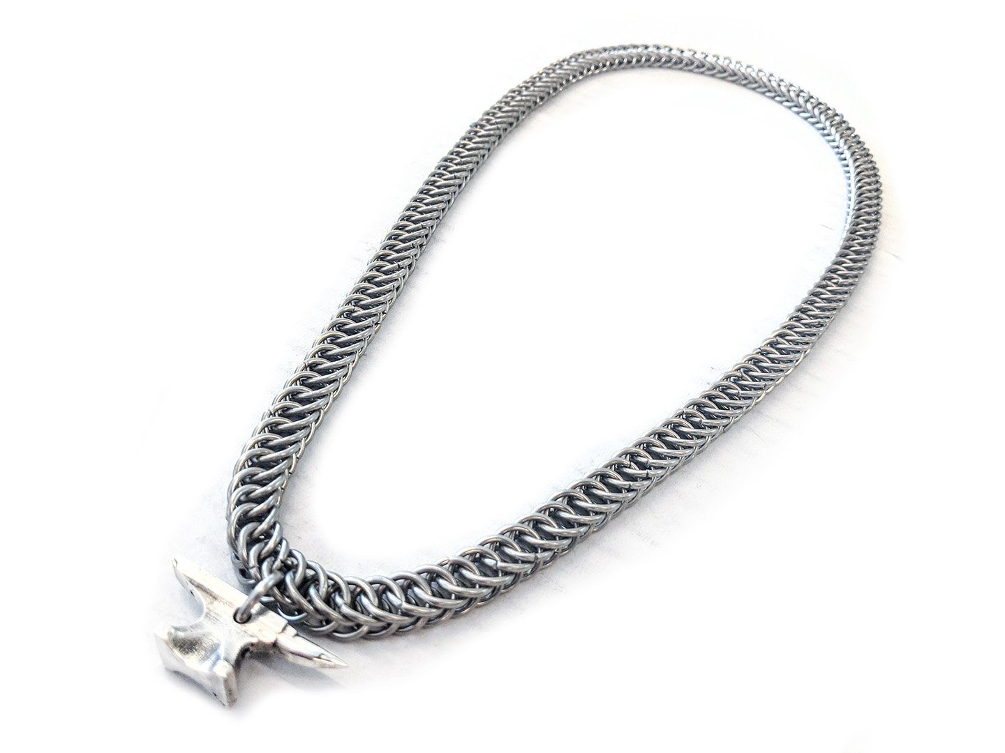 Silver Anvil Pendant Necklace