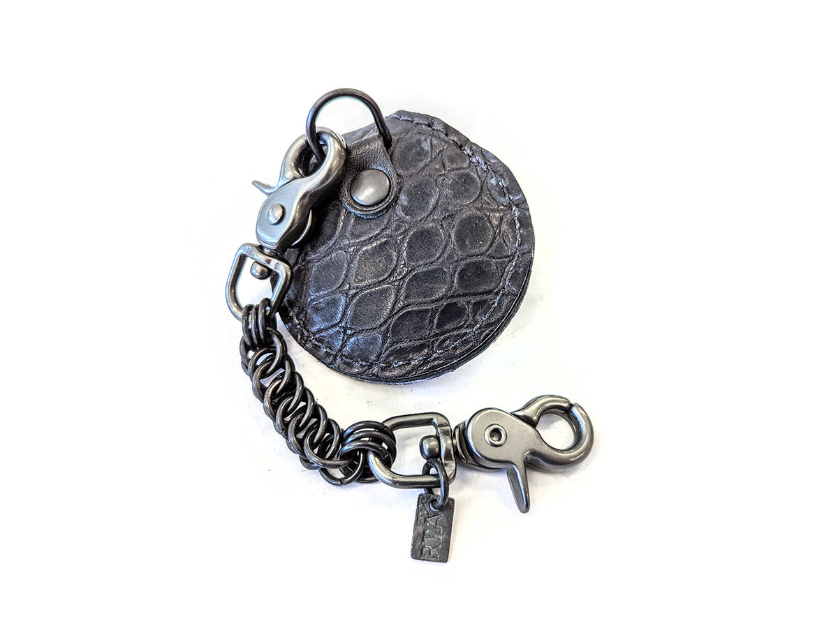 Anvil Customs 7 inch Short Chain Mail Wallet Chain 1/2 Persian / Black Stainless Steel