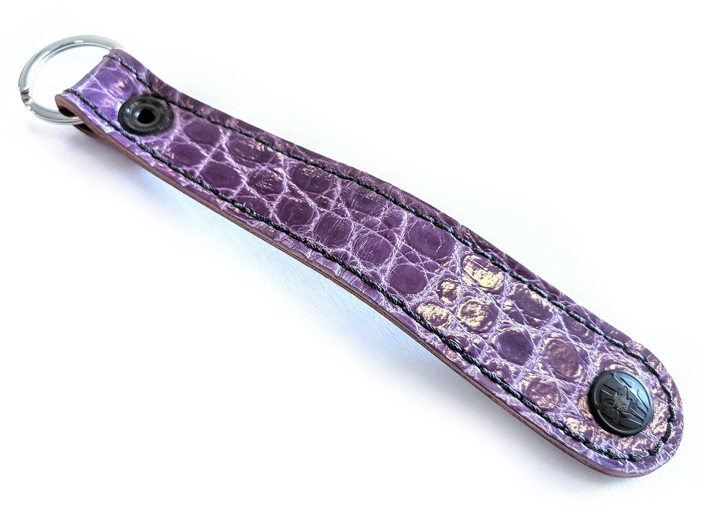 Leather Loop - Glazed Purple Alligator