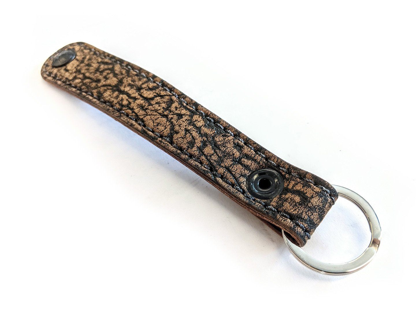 Leather Loop - Safari Brown Giraffe