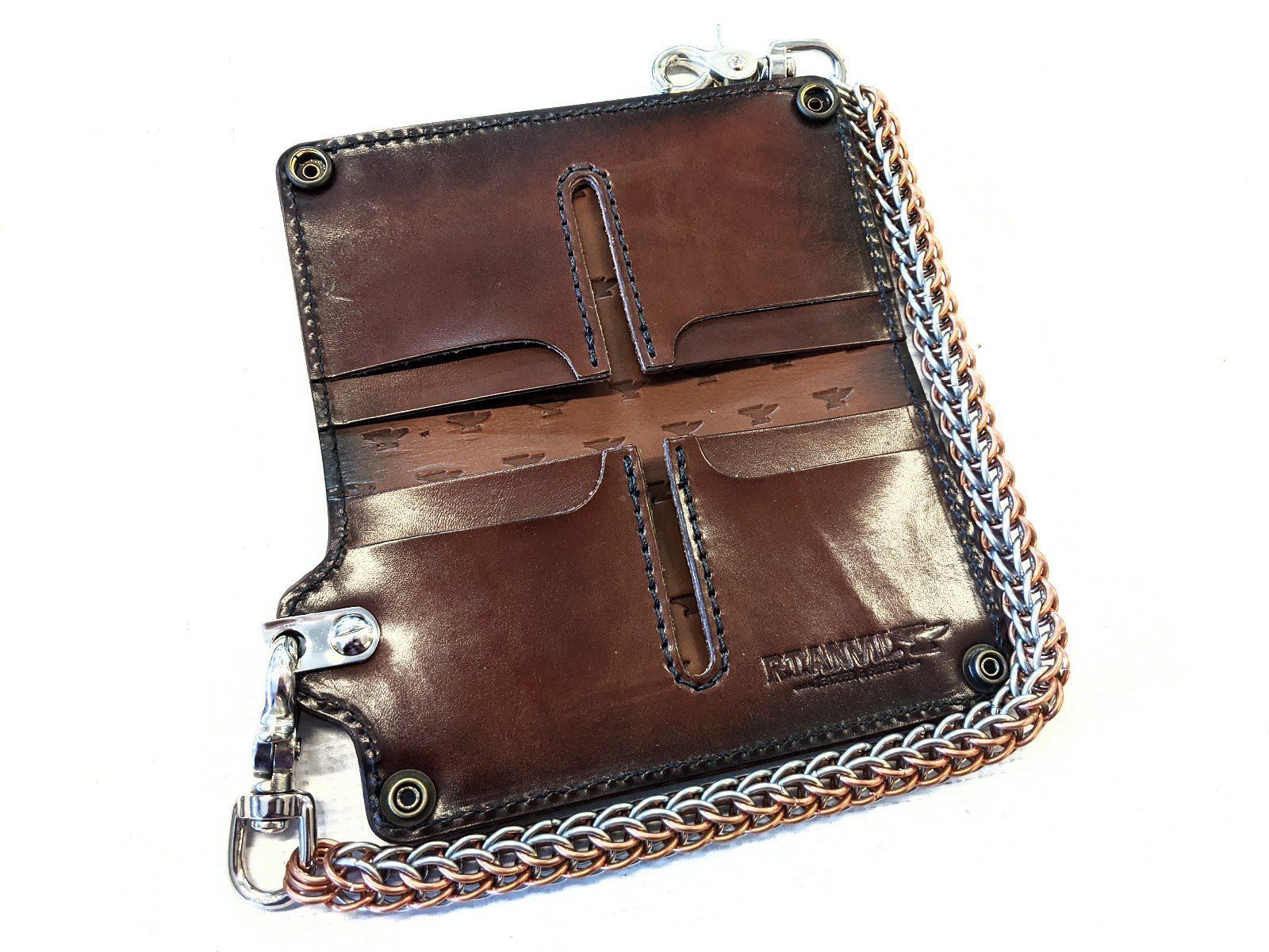 Long Biker Leather Chain Wallet - Anvil Customs