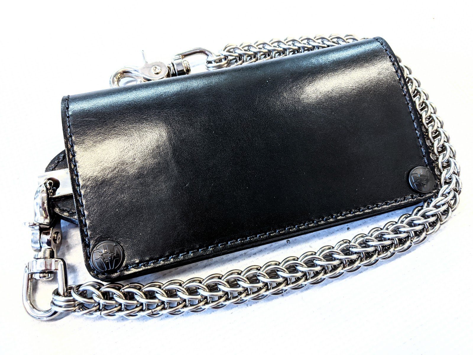 Long Biker Leather Chain Wallet - Anvil Customs