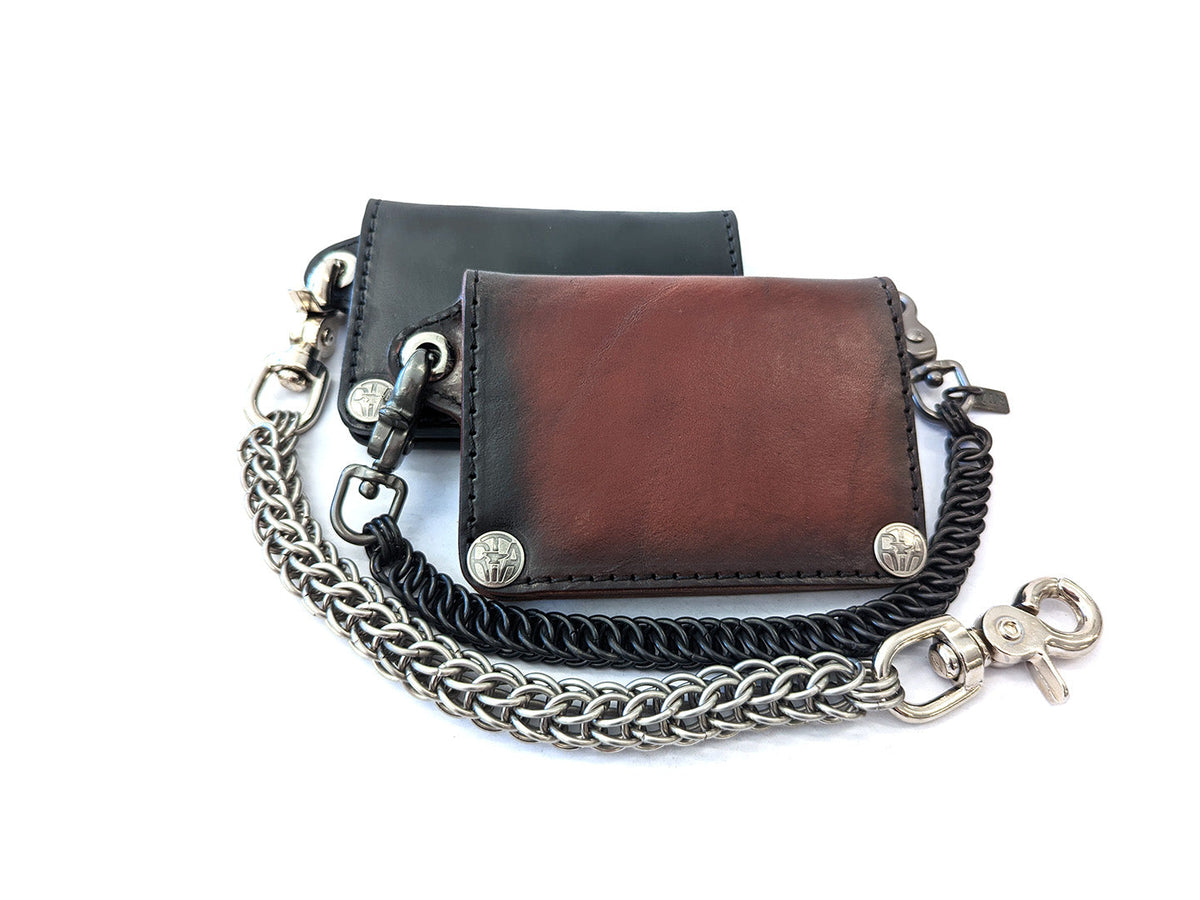 22 Inch Leather Strap Wallet Chain - Anvil Customs