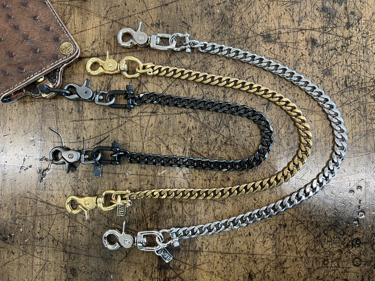Anvil Customs 22 inch Leather Strap Wallet Chain Black