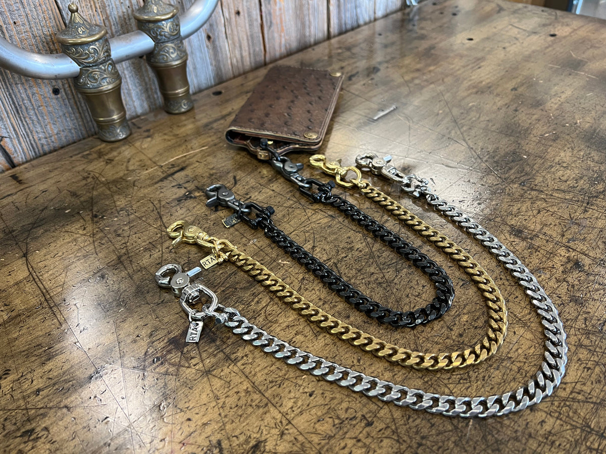 22 Inch Leather Strap Wallet Chain - Anvil Customs