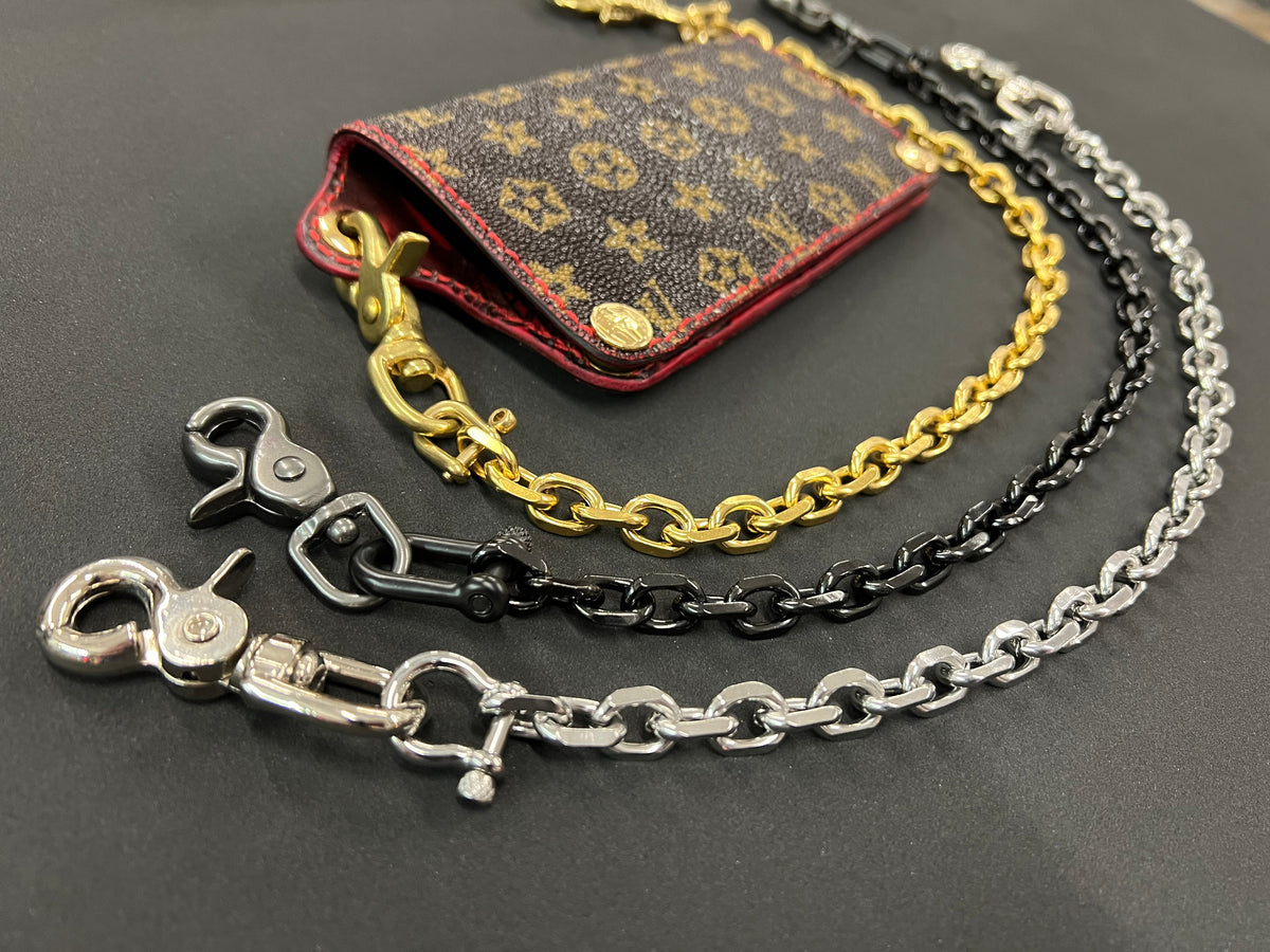 22 Inch Leather Strap Wallet Chain - Anvil Customs