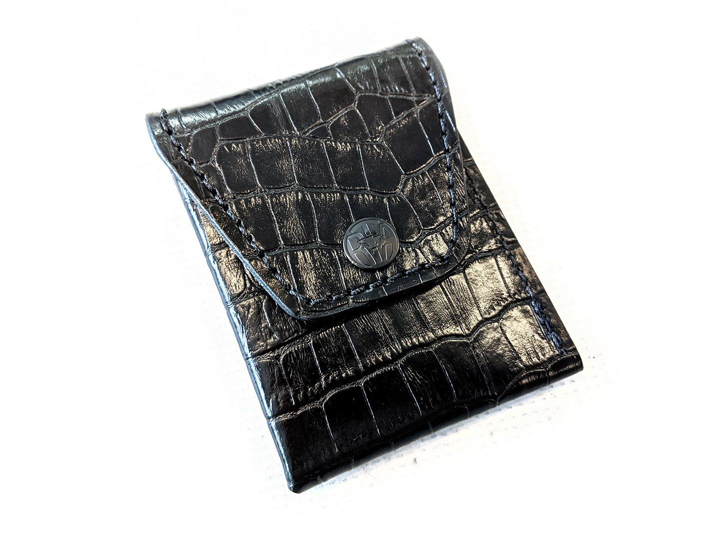 Sarasota Wallet - Black Alligator - Anvil Customs