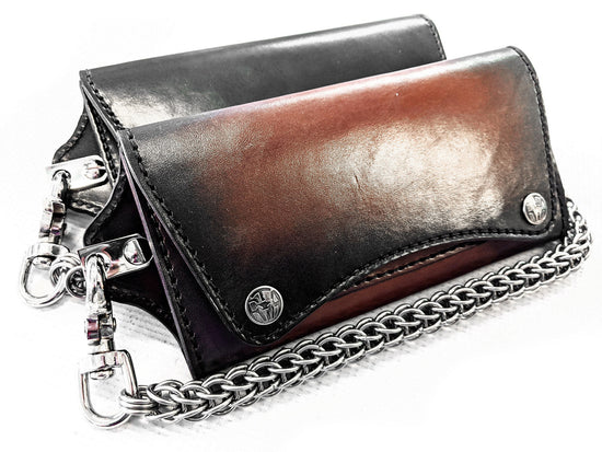 Trifold Leather Chain Wallet - Anvil Customs