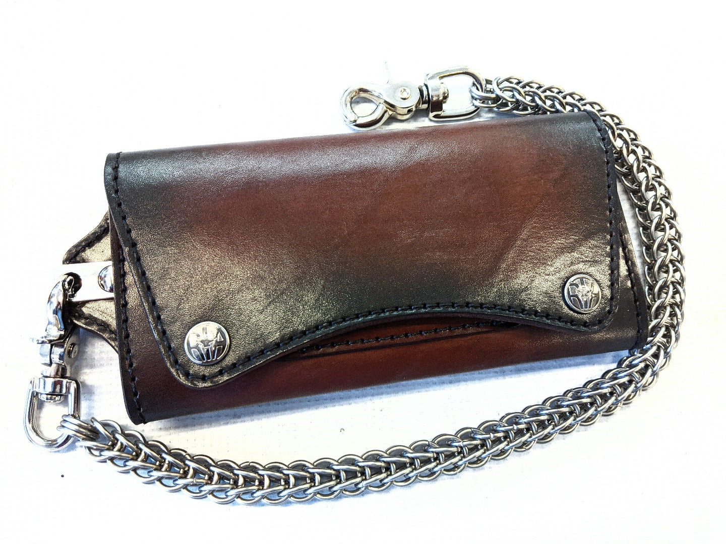 Trucker Trifold Leather Chain Wallet - Anvil Customs