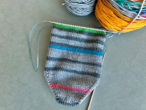 Sock toe with pluto solar system socks gauge dye works