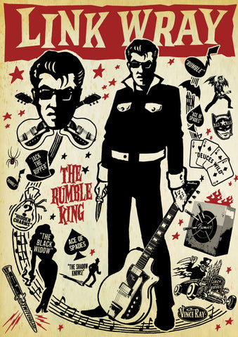Vince Ray A3 Link Wray poster print