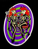Vince Ray Skeleton Girls sticker