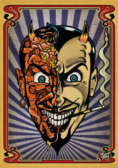 Vince Ray`s greetings card artwork Devils Head