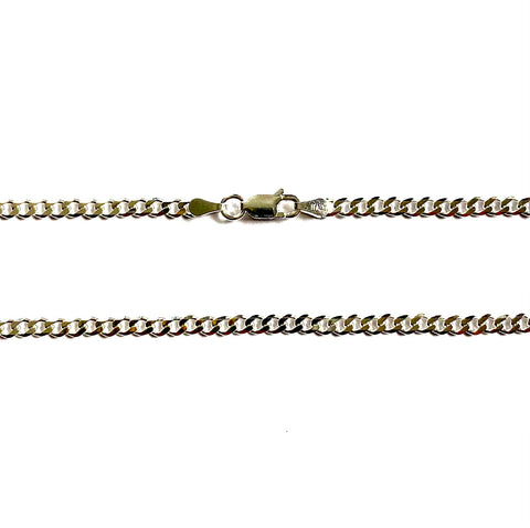 3.2mm 'Curb' Chain ('Cuban' Links) .925 sterling silver