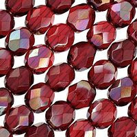 Czech Glass - 6mm Firepolish - Special Colors - Celsian Ruby