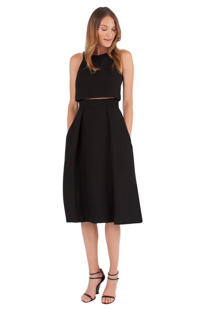 black halo two piece dress