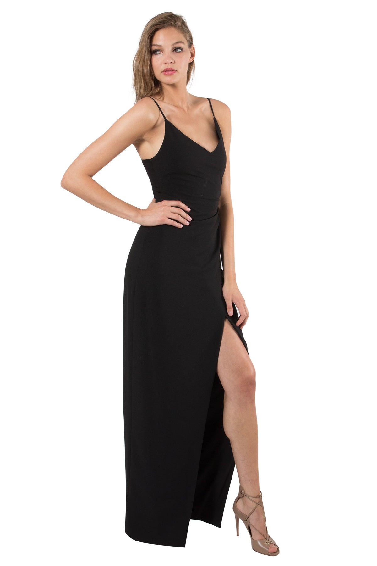 black halo red bowery gown