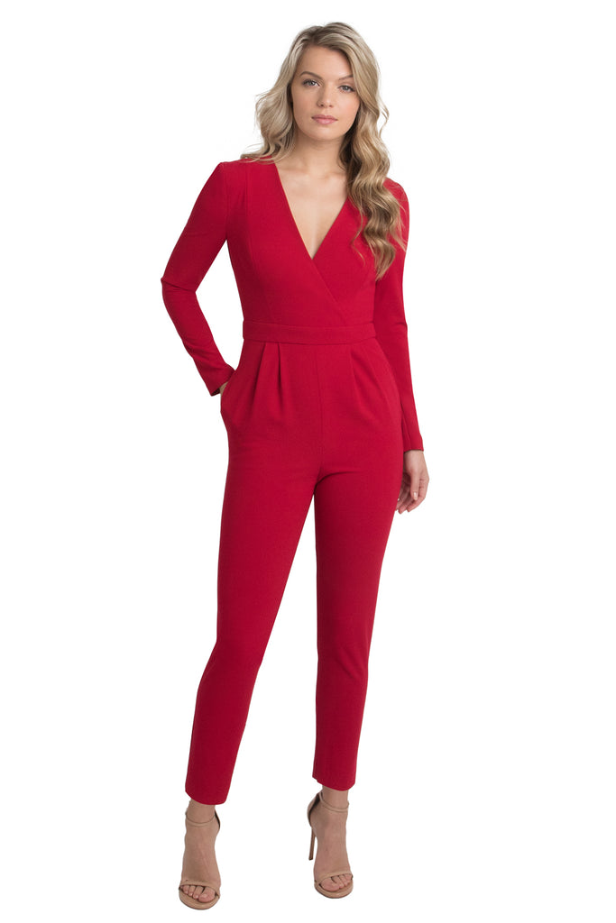 black halo red jumpsuit