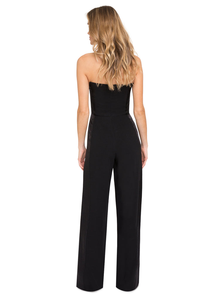 Lena Color Block Jumpsuit – Black Halo