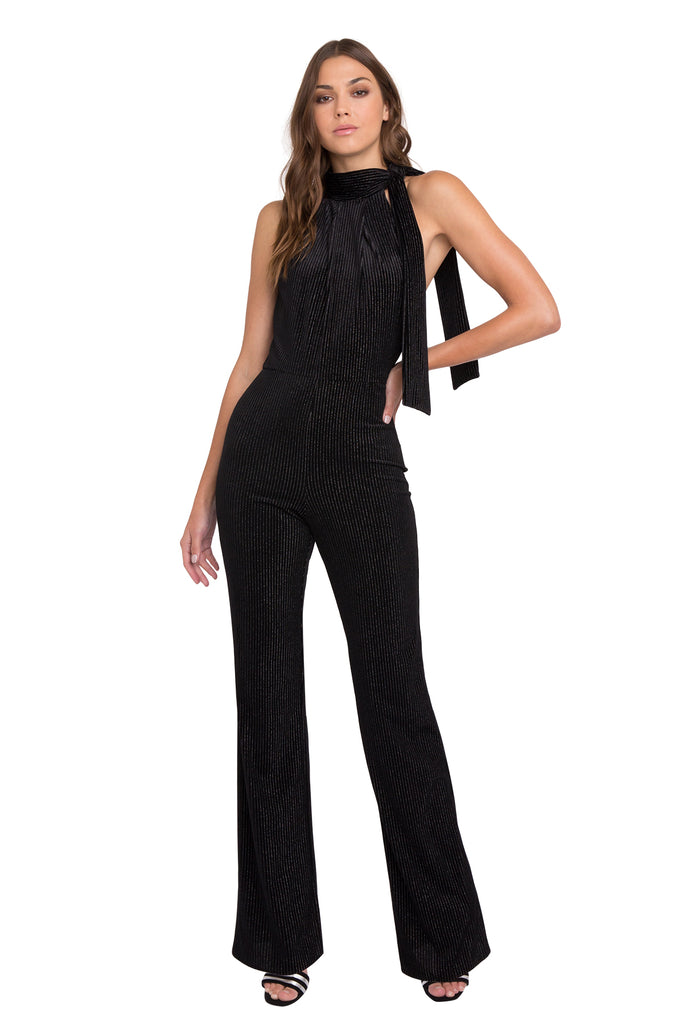 black halo black jumpsuit