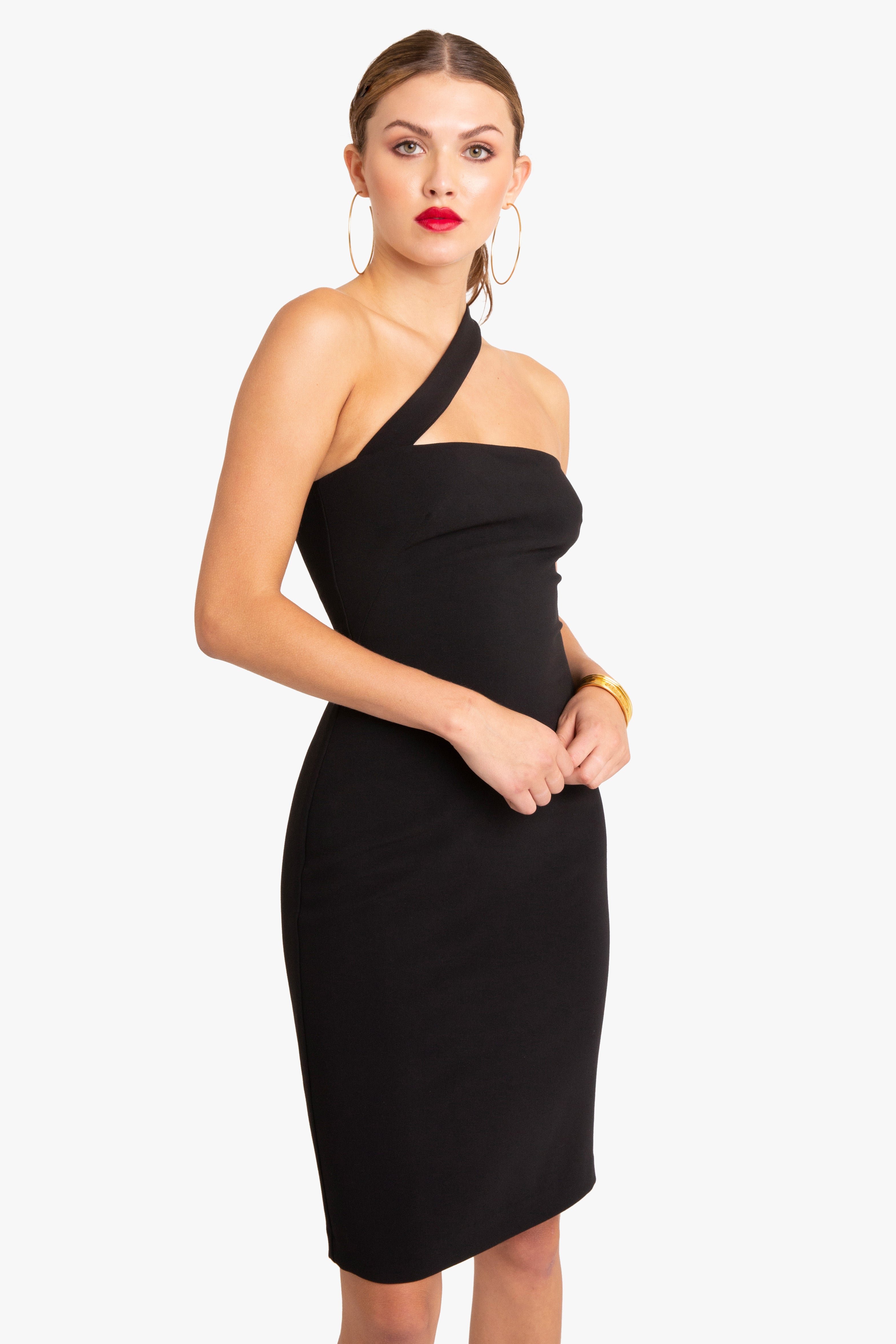 Black Halo Strapless Divina Gown in Luxe Glow – Gigi's Closette Ltd.