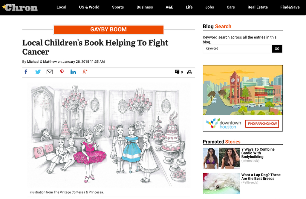 Houston Chronicle: Local Children'S Book Helping To Fight Cancer May 6, 2024