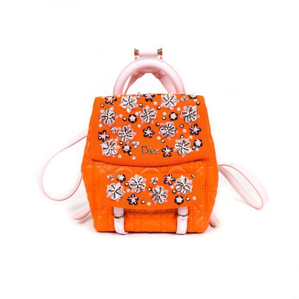 Christian Dior Stardust Beaded Orange Handbag Backpack – The Vintage Contessa & Times Past