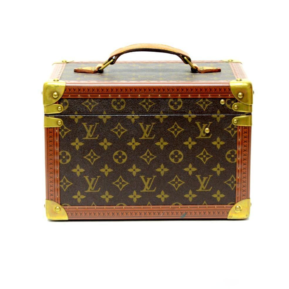 Authentic Vintage Louis Vuitton Cosmetics Case Trunk in Brown Monogram – The Vintage Contessa ...