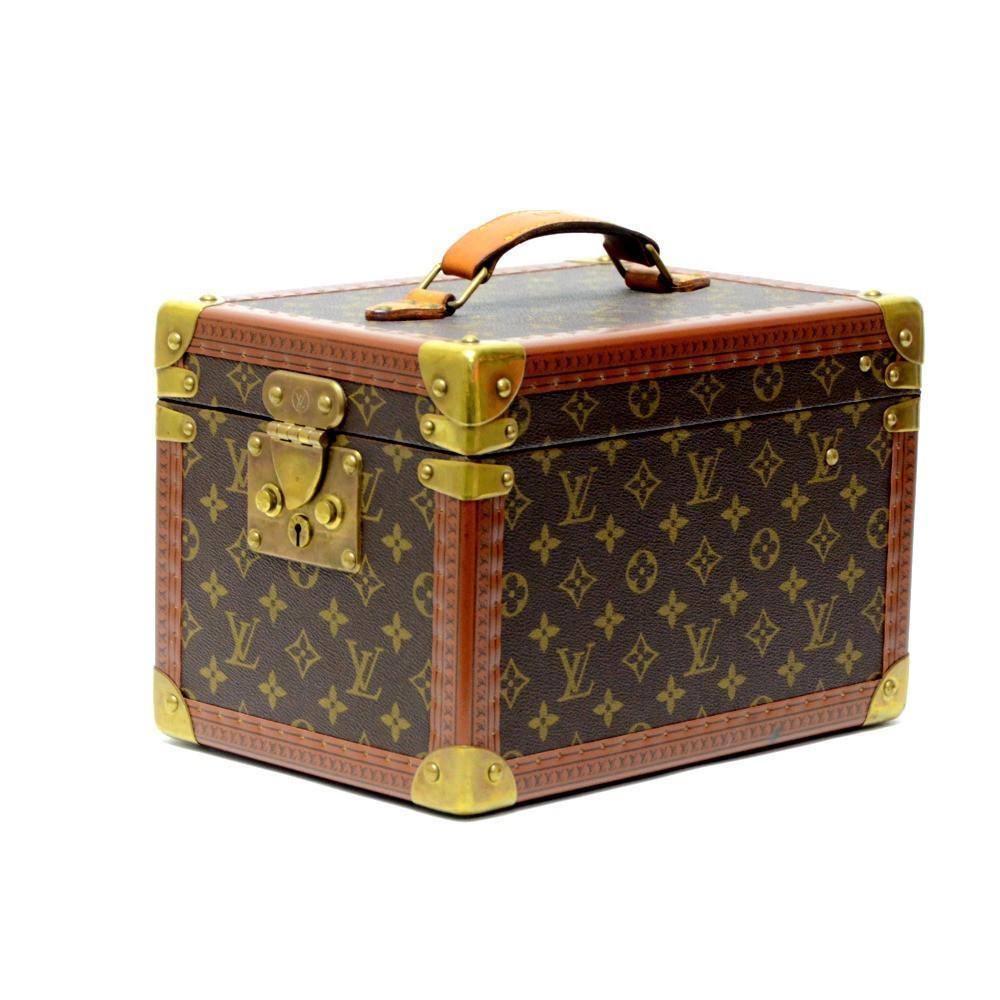 Authentic Vintage Louis Vuitton Cosmetics Case Trunk in Brown Monogram – The Vintage Contessa ...