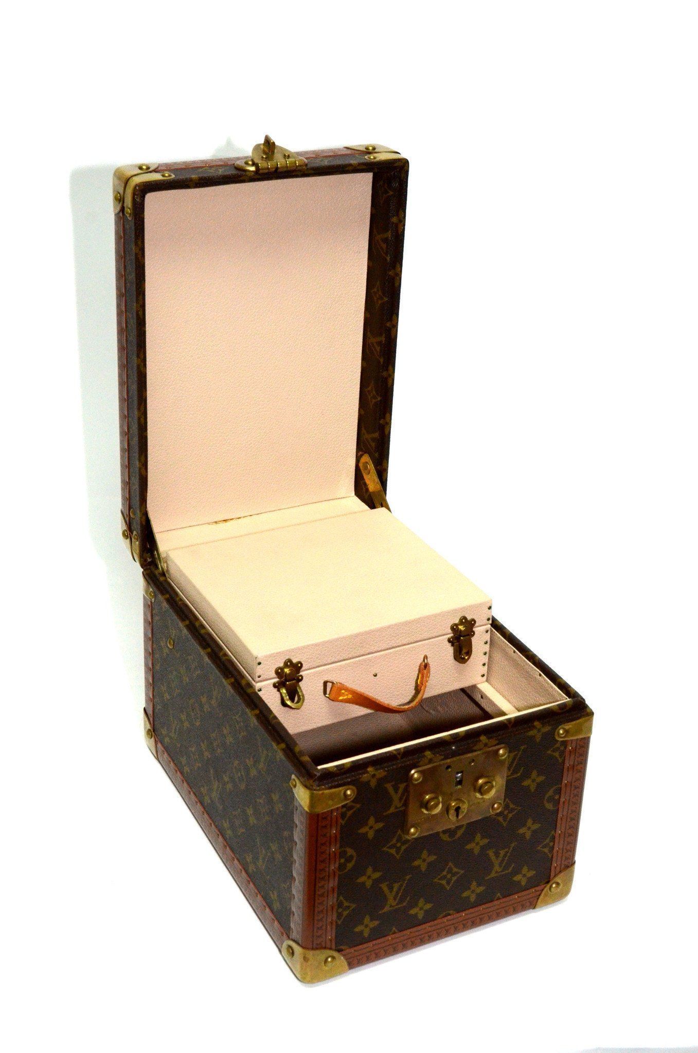 Authentic Vintage Louis Vuitton Cosmetics Case Trunk in Brown Monogram – The Vintage Contessa ...
