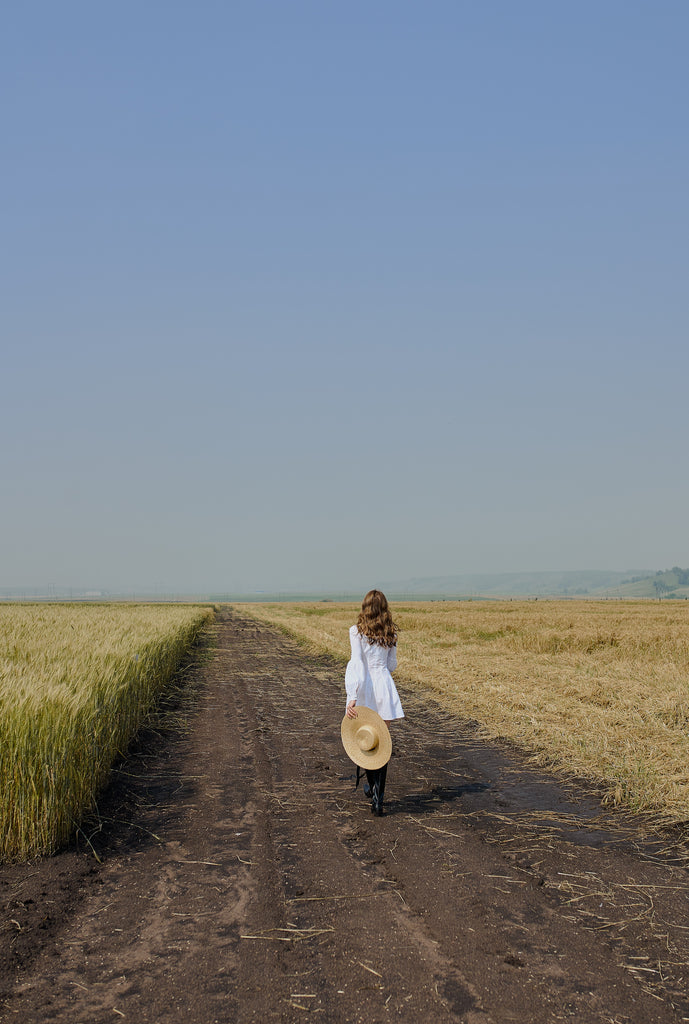 girl walking in nature