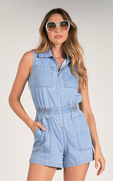 Denim Romper