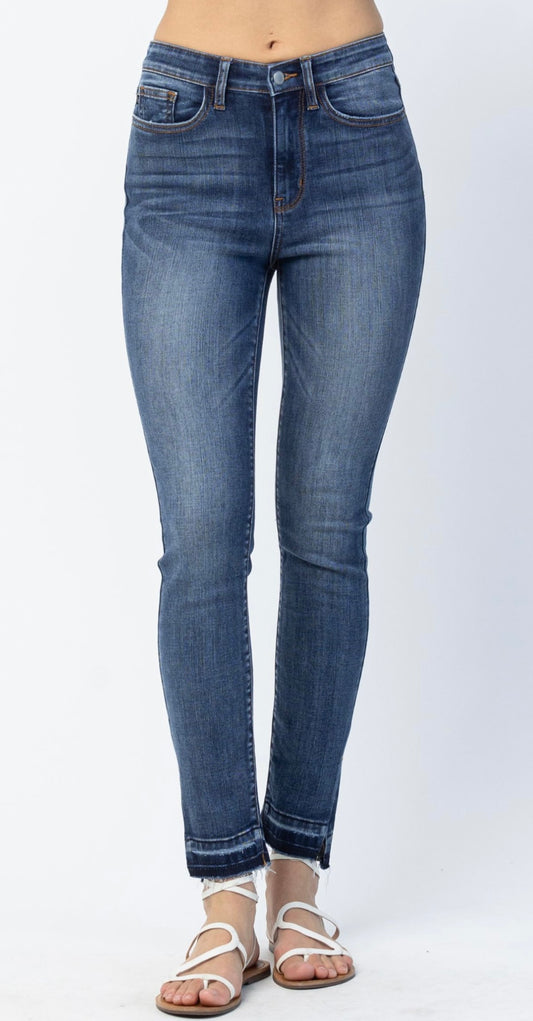 High Waist Skinny Jeans Back Zipper Jeans---Seamido