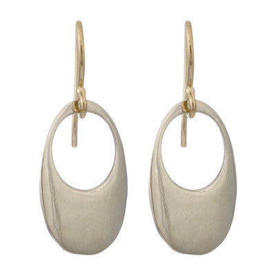 open oval drop earrings