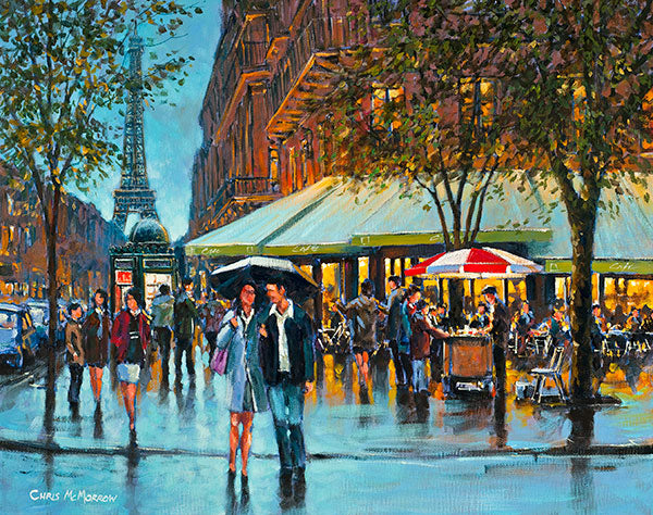 Painting | Print of a Parisienne soiree in the French capital - Chris ...