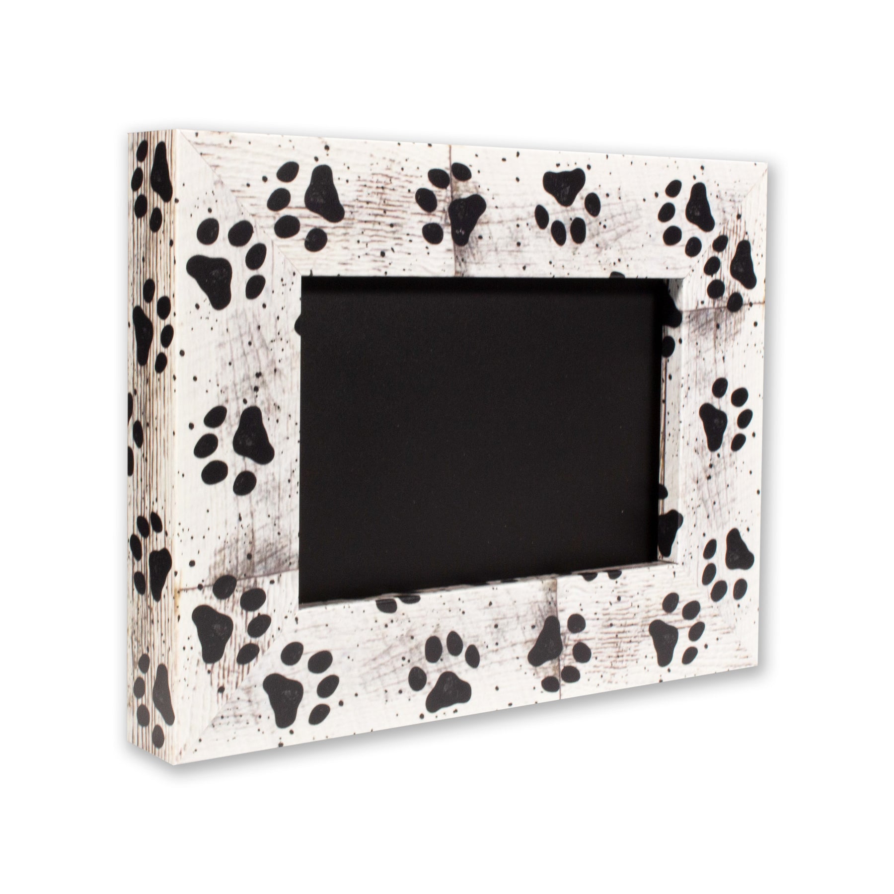 A paw print picture frame