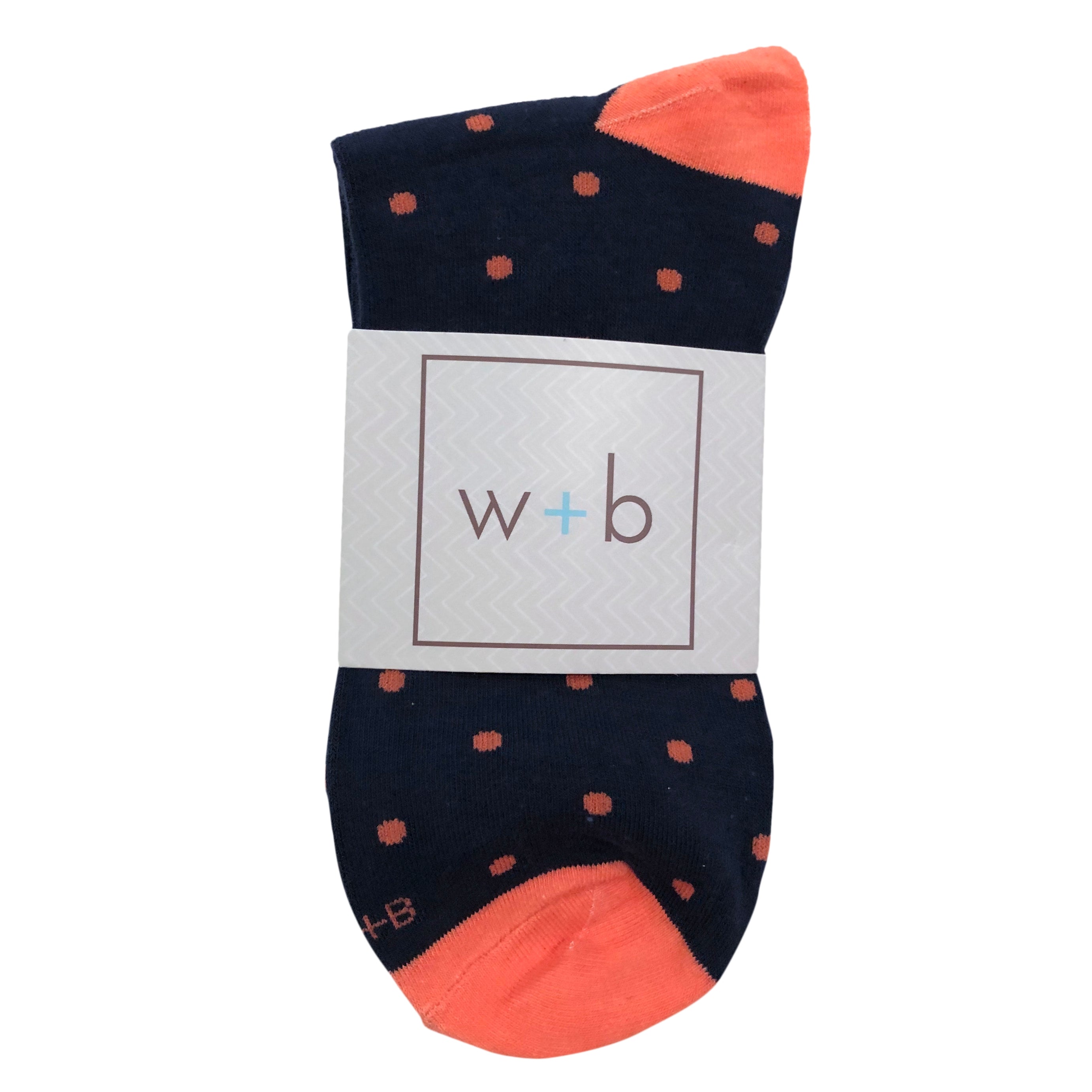 navy polka dot dress socks