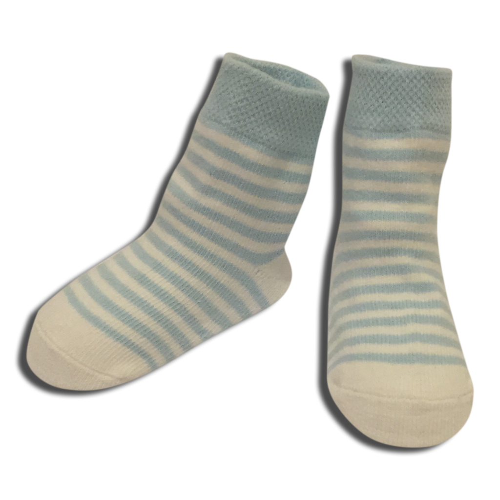 light blue baby socks