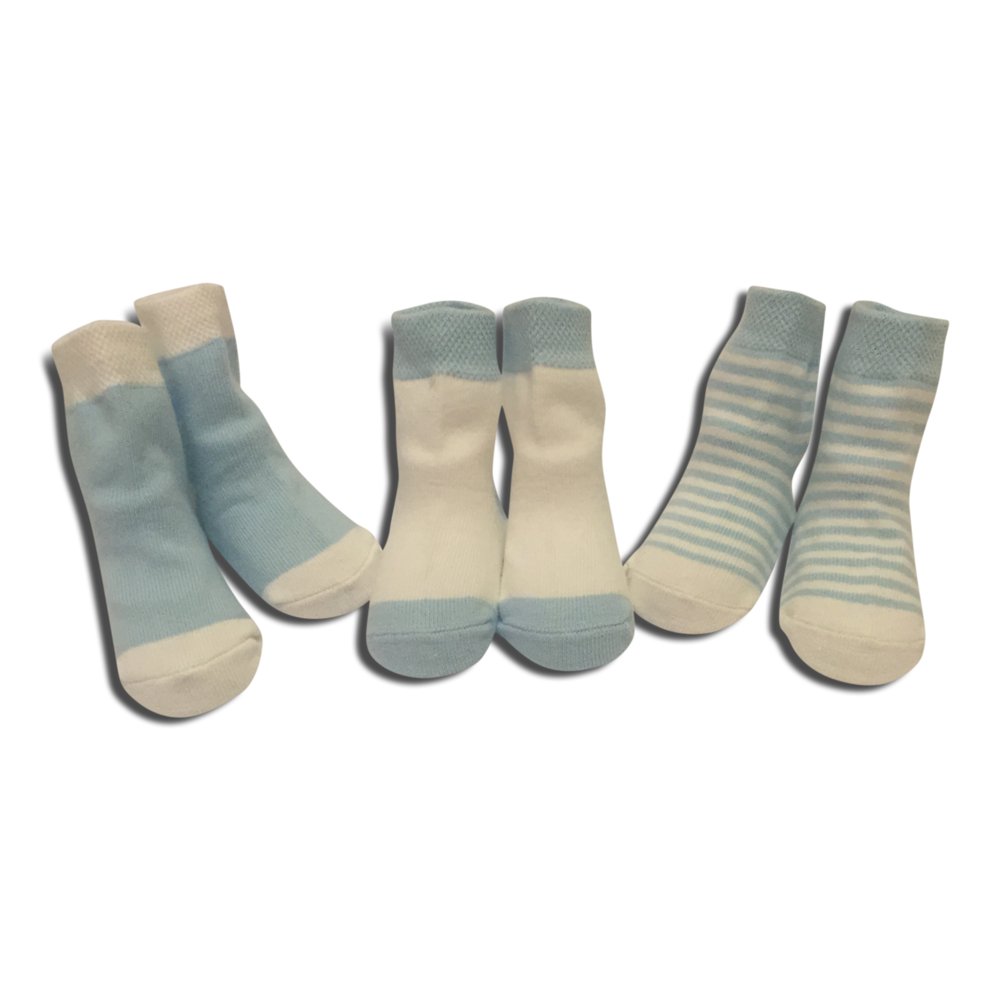 light blue baby socks