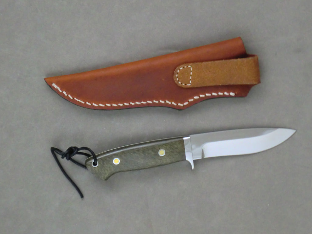 Loveless Style Drop Point Hunter (Böhler 440C, Olive) – Modell Design LLC