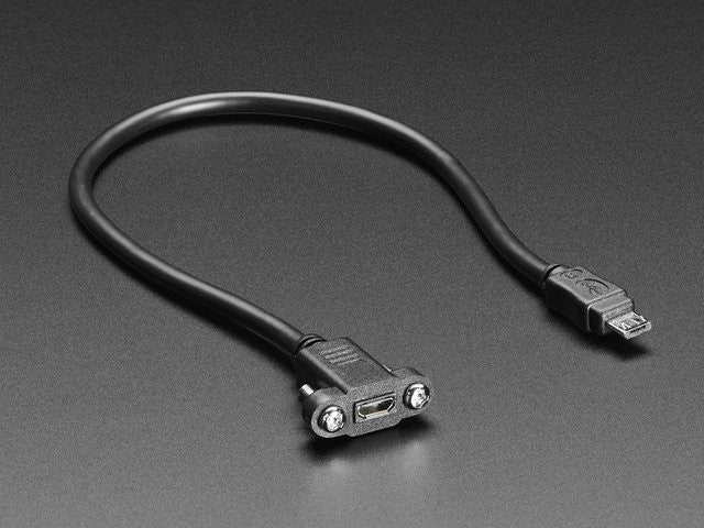 Panel Mount Extension Cable - Micro B Male to Micro B Female