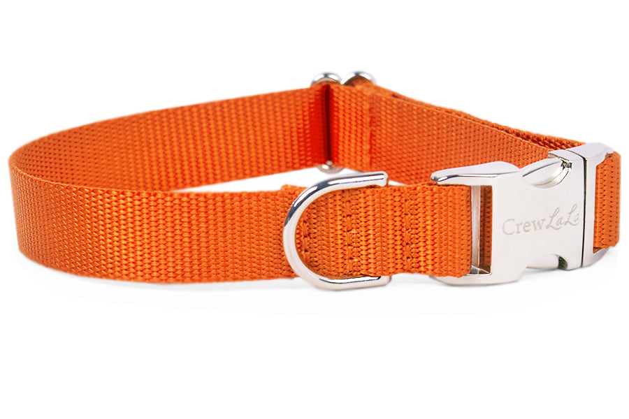 Crew LaLa Tangerine Naked Webbing Dog Collar