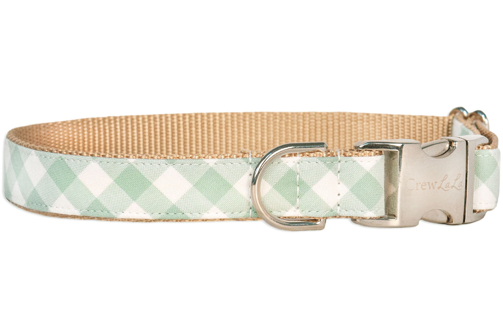 sage green dog collar and leash