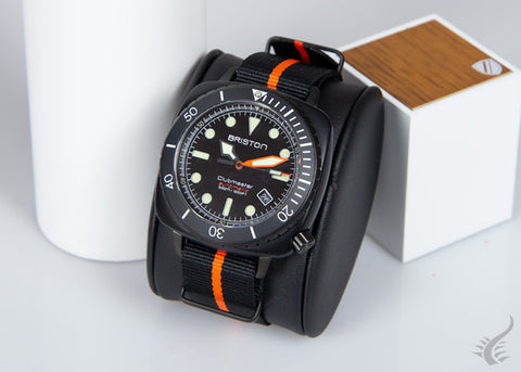 Briston Clubmaster Diver Automatic Watch, Black, 44 mm, 20644.PBAM.B.35.NBO